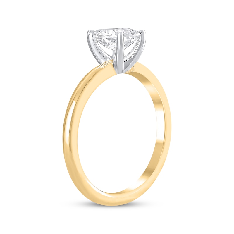 Main Image 2 of Now + Forever Lab-Grown Diamonds Pear-Shaped Solitaire Engagement Ring 1 ct tw 14K Yellow Gold (F/SI2)