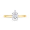 Thumbnail Image 3 of Now + Forever Lab-Grown Diamonds Pear-Shaped Solitaire Engagement Ring 1 ct tw 14K Yellow Gold (F/SI2)