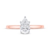 Thumbnail Image 3 of Now + Forever Lab-Grown Diamonds Pear-Shaped Solitaire Engagement Ring 1 ct tw 14K Rose Gold (F/SI2) (F/SI2)