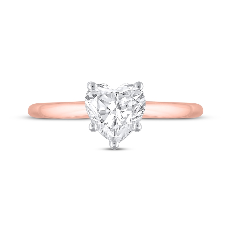 Lab-Created Diamonds by KAY Heart-Shaped Solitaire Engagement Ring 1 ct tw 14K Rose Gold (F/SI2) (F/SI2)