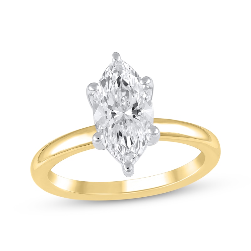 Main Image 1 of Now + Forever Lab-Grown Diamonds Marquise-Cut Solitaire Engagement Ring 2 ct tw 14K Yellow Gold (F/SI2) (F/SI2)