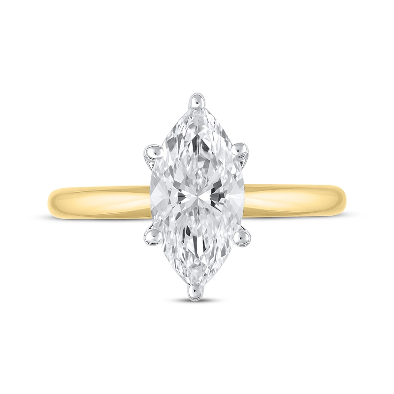 Main Image 3 of Now + Forever Lab-Grown Diamonds Marquise-Cut Solitaire Engagement Ring 2 ct tw 14K Yellow Gold (F/SI2) (F/SI2)