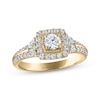 Thumbnail Image 1 of Now + Forever Diamond Cushion Frame Engagement Ring 7/8 ct tw 14K Yellow Gold