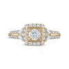 Thumbnail Image 3 of Now + Forever Diamond Cushion Frame Engagement Ring 7/8 ct tw 14K Yellow Gold