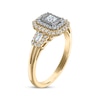 Thumbnail Image 2 of Now + Forever Princess-Cut Diamond Double Octagon Frame Engagement Ring 1/2 ct tw 14K Yellow Gold