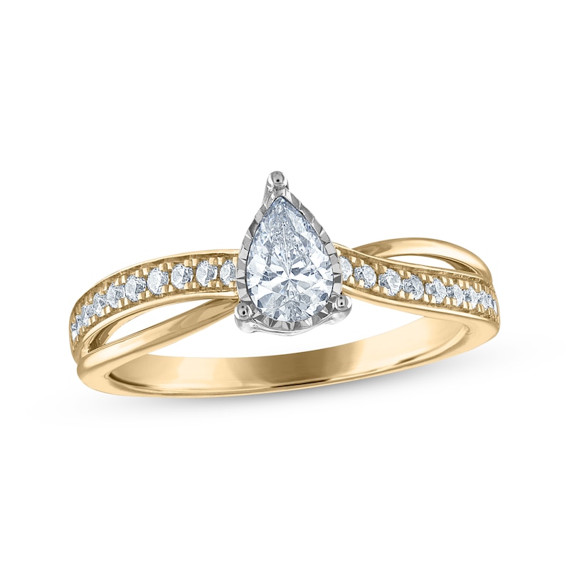 Main Image 1 of Now + Forever Pear-Shaped Diamond Engagement Ring 1/2 ct tw 14K Yellow Gold