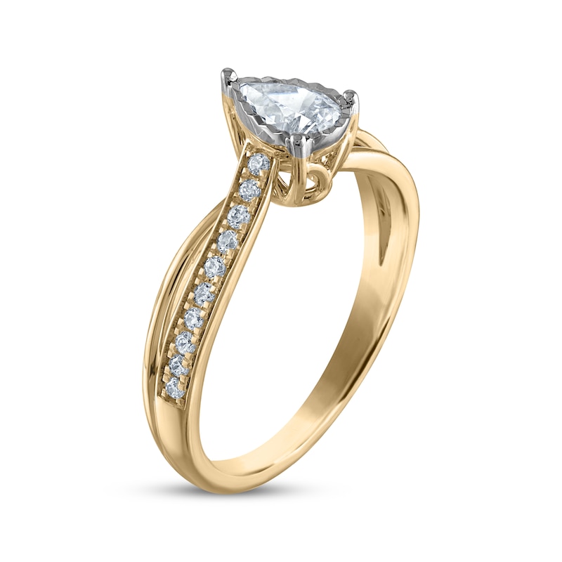 Main Image 2 of Now + Forever Pear-Shaped Diamond Engagement Ring 1/2 ct tw 14K Yellow Gold