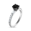 Thumbnail Image 2 of Now + Forever Round-Cut Black & White Diamond Engagement Ring 1-1/3 ct tw 14K White Gold
