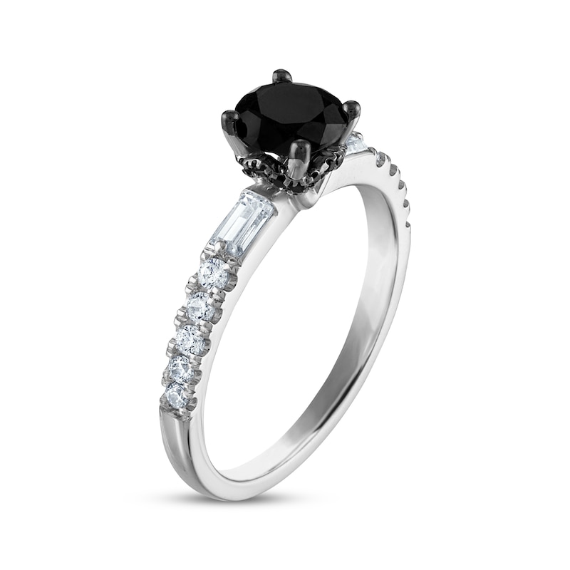 Main Image 2 of Now + Forever Round-Cut Black & White Diamond Engagement Ring 1-1/3 ct tw 14K White Gold