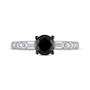 Thumbnail Image 3 of Now + Forever Round-Cut Black & White Diamond Engagement Ring 1-1/3 ct tw 14K White Gold