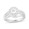 Thumbnail Image 1 of Now + Forever Round-Cut Diamond Halo Swirl Engagement Ring 1-1/4 ct tw 14K White Gold
