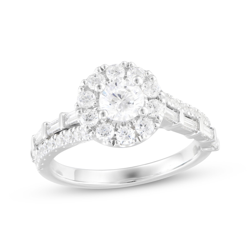 Main Image 1 of Now + Forever Round-Cut Diamond Halo Engagement Ring 1-1/4 ct tw 14K White Gold