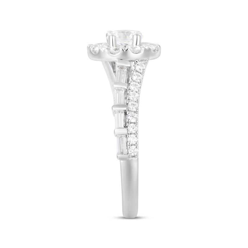 Main Image 2 of Now + Forever Round-Cut Diamond Halo Engagement Ring 1-1/4 ct tw 14K White Gold