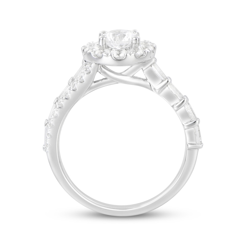 Main Image 3 of Now + Forever Round-Cut Diamond Halo Engagement Ring 1-1/4 ct tw 14K White Gold