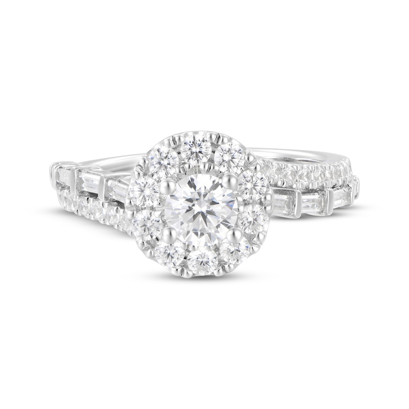 Main Image 4 of Now + Forever Round-Cut Diamond Halo Engagement Ring 1-1/4 ct tw 14K White Gold