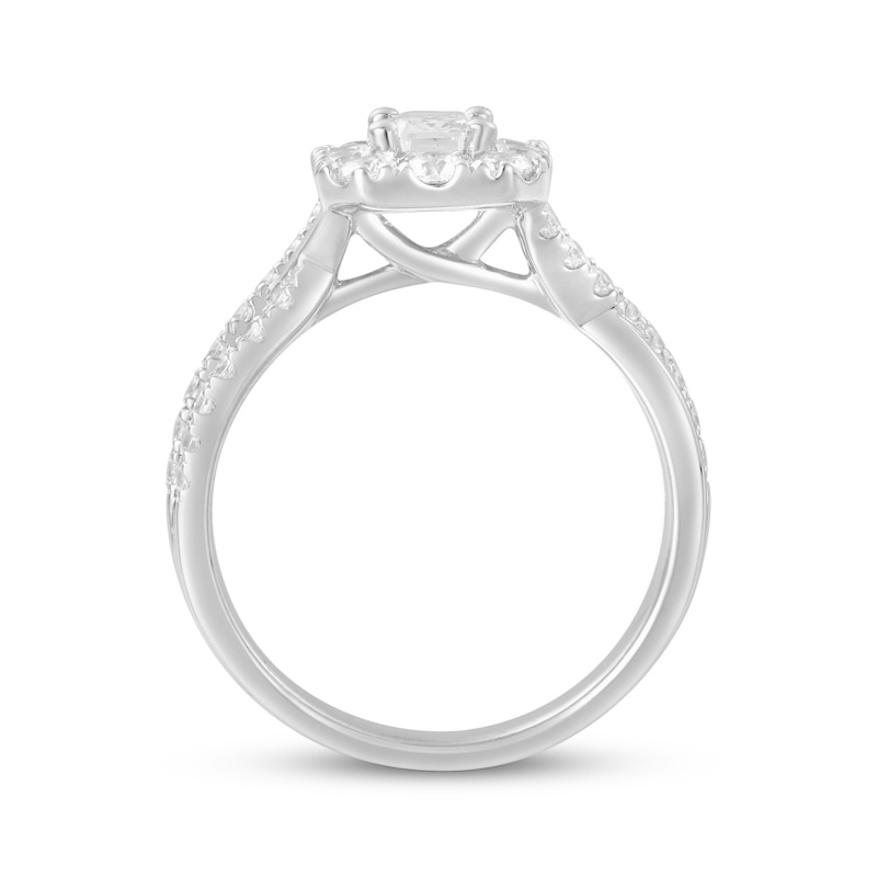 Main Image 3 of Now + Forever Emerald-Cut Diamond Engagement Ring 1-1/3 ct tw 14K White Gold