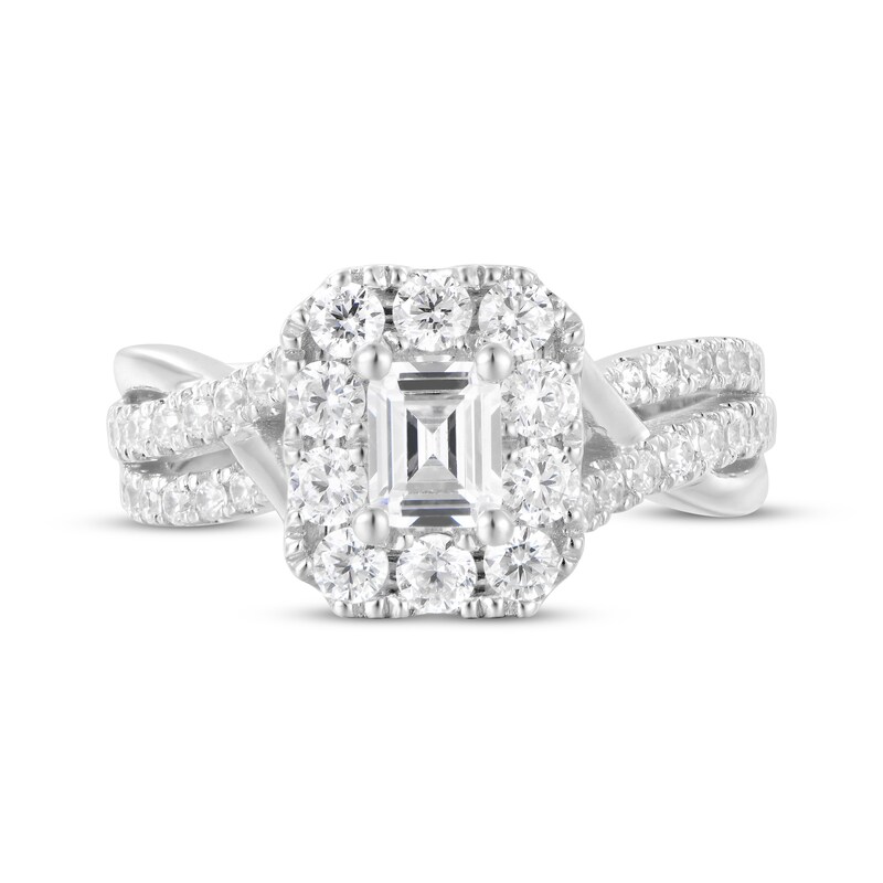 Main Image 4 of Now + Forever Emerald-Cut Diamond Engagement Ring 1-1/3 ct tw 14K White Gold