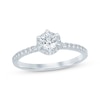 Thumbnail Image 1 of Now + Forever Round-Cut Diamond Halo Engagement Ring 1/2 ct tw 14K White Gold