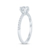Thumbnail Image 2 of Now + Forever Round-Cut Diamond Halo Engagement Ring 1/2 ct tw 14K White Gold