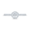 Thumbnail Image 3 of Now + Forever Round-Cut Diamond Halo Engagement Ring 1/2 ct tw 14K White Gold