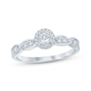 Thumbnail Image 1 of Now + Forever Round-Cut Diamond Halo Swirl Shank Engagement Ring 1/3 ct tw 10K White Gold