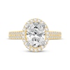 Thumbnail Image 3 of Now + Forever Lab-Grown Diamonds Oval-Cut Halo Engagement Ring 2-1/2 ct tw 14K Yellow Gold
