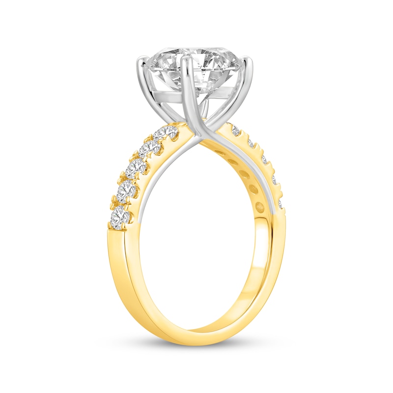 Main Image 2 of Now + Forever Lab-Grown Diamonds Round-Cut Engagement Ring 3-1/2 ct tw 14K Yellow Gold