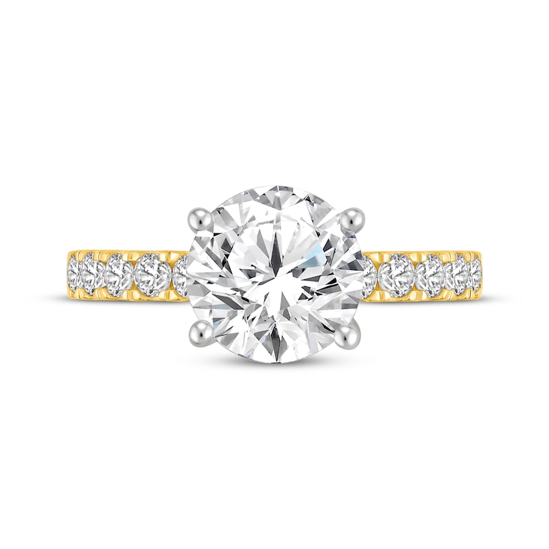 Main Image 3 of Now + Forever Lab-Grown Diamonds Round-Cut Engagement Ring 3-1/2 ct tw 14K Yellow Gold