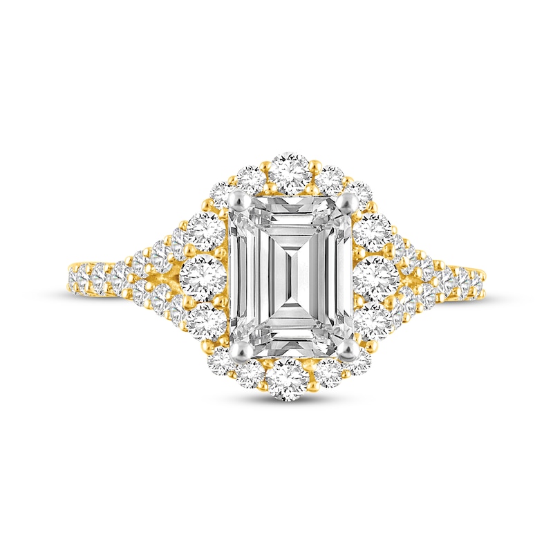 Lab-Created Diamonds by KAY Emerald-Cut Engagement Ring 2-3/4 ct tw 14K Yellow Gold