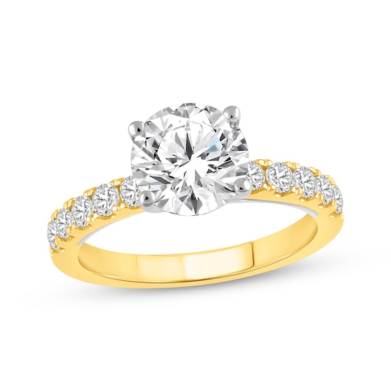 Now + Forever Lab-Grown Diamonds Round-Cut Engagement Ring 2-1/2 ct tw 14K Yellow Gold