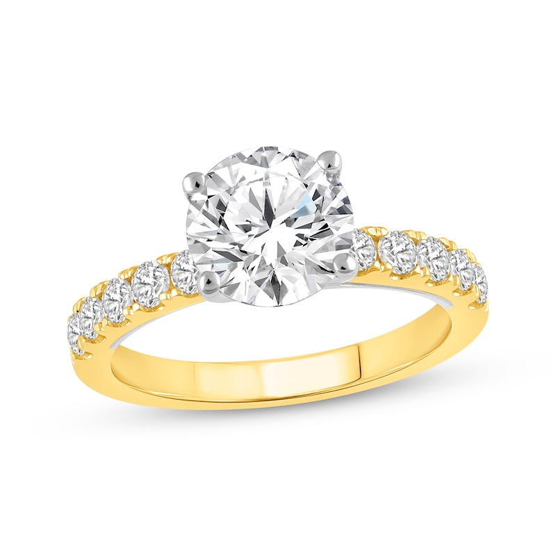 Main Image 1 of Now + Forever Lab-Grown Diamonds Round-Cut Engagement Ring 2-1/2 ct tw 14K Yellow Gold