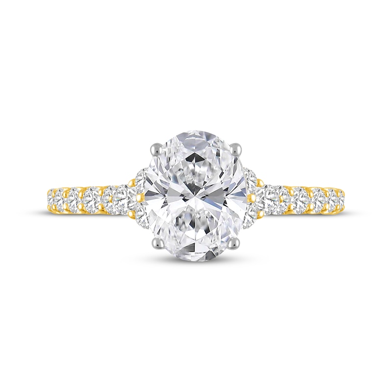 Main Image 3 of Now + Forever Lab-Grown Diamonds Oval-Cut Engagement Ring 2 ct tw 14K Yellow Gold