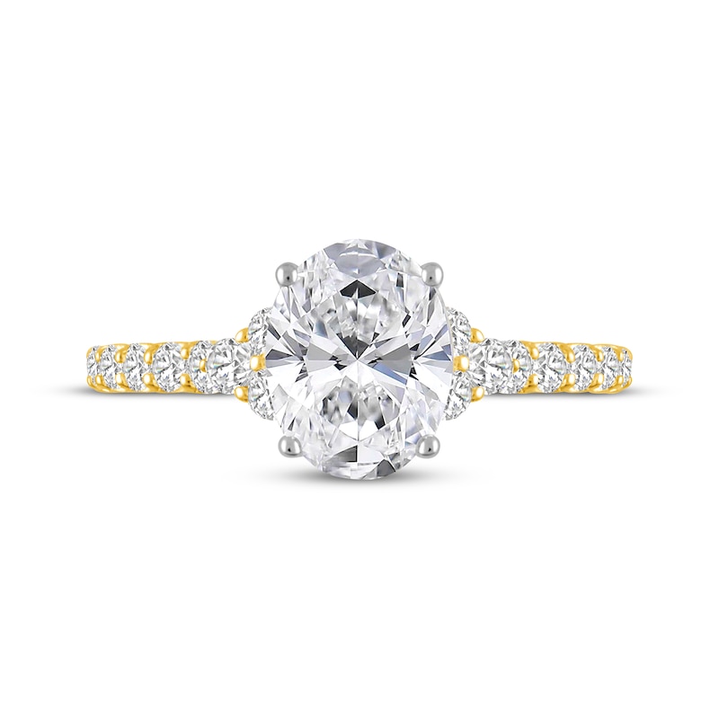 Lab-Created DIamonds by KAY Oval-Cut Engagement Ring 2 ct tw 14K Yellow Gold