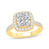 Thumbnail Image 1 of Now + Forever Lab-Grown Diamonds Princess-Cut Cushion Frame Engagement Ring 2-3/4 ct tw 14K Yellow Gold