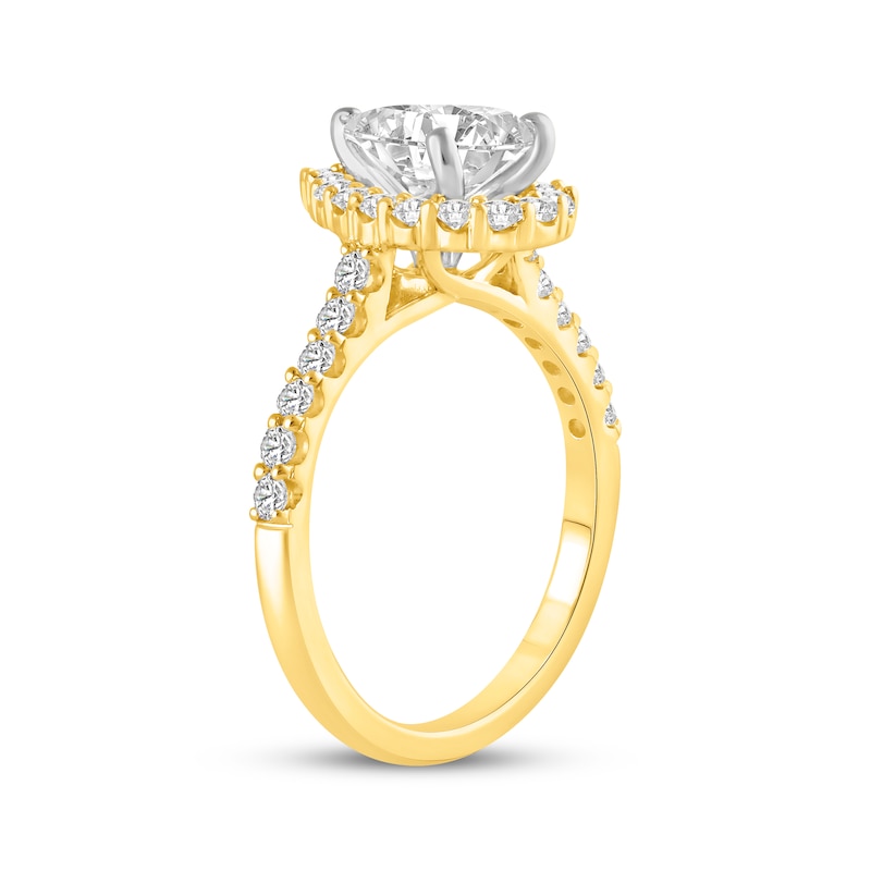 Main Image 2 of Now + Forever Lab-Grown Diamonds Pear-Shaped Engagement Ring 1-1/2 ct tw 14K Yellow Gold