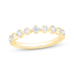 Now + Forever Diamond Bezel-Set Anniversary Ring 1/2 ct tw 14K Yellow Gold
