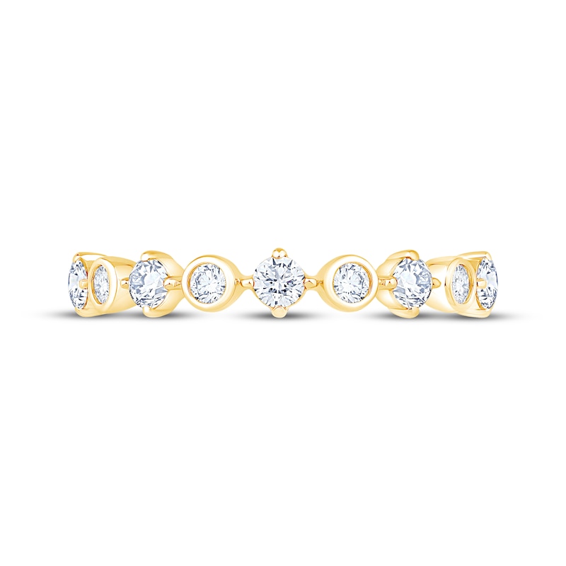 Main Image 3 of Now + Forever Diamond Bezel-Set Anniversary Ring 1/2 ct tw 14K Yellow Gold