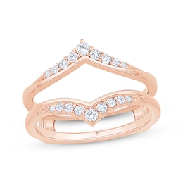 Now + Forever Diamond Chevron Enhancer Ring 1/4 ct tw 14K Rose Gold