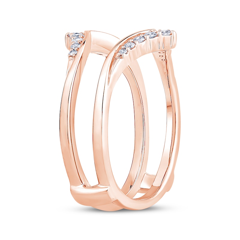 Main Image 2 of Now + Forever Diamond Chevron Enhancer Ring 1/4 ct tw 14K Rose Gold