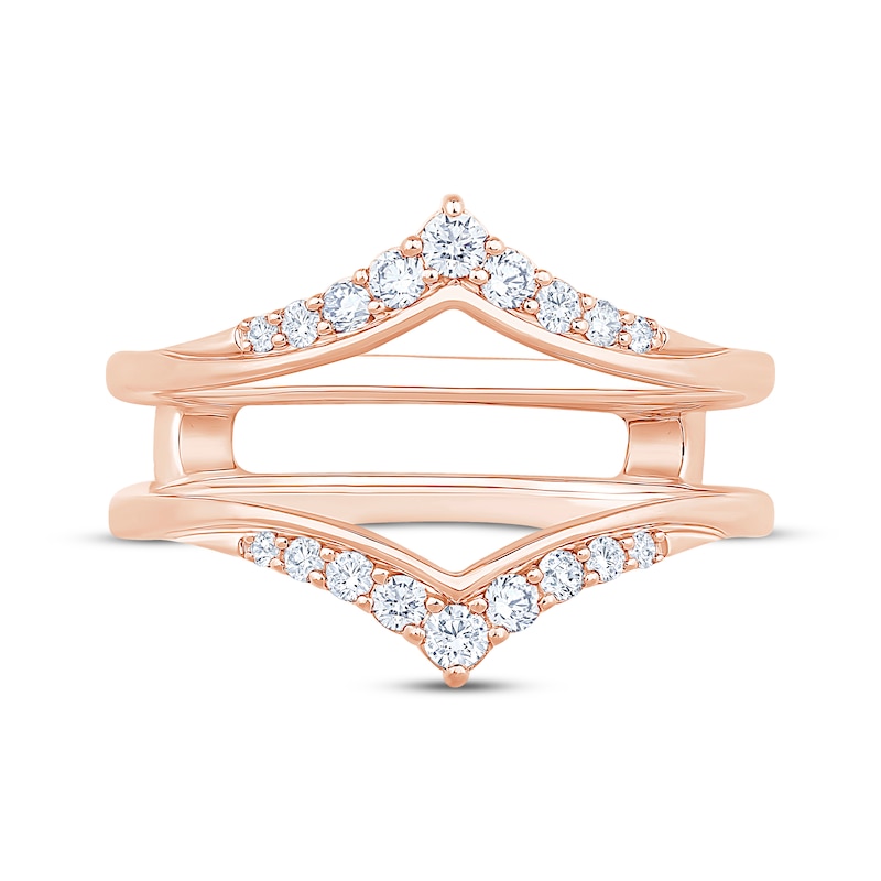 Main Image 3 of Now + Forever Diamond Chevron Enhancer Ring 1/4 ct tw 14K Rose Gold