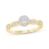 Thumbnail Image 1 of Now + Forever Round-Cut Diamond Halo Swirl Shank Engagement Ring 1/3 ct tw 10K Yellow Gold
