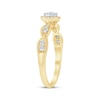 Thumbnail Image 2 of Now + Forever Round-Cut Diamond Halo Swirl Shank Engagement Ring 1/3 ct tw 10K Yellow Gold
