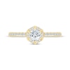 Thumbnail Image 3 of Now + Forever Round-Cut Diamond Halo Engagement Ring 1/2 ct tw 14K Yellow Gold