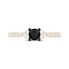 Thumbnail Image 3 of Now + Forever Round-Cut Black & White Diamond Engagement Ring 3/4 ct tw 14K Yellow Gold