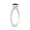 Thumbnail Image 2 of Now + Forever Round-Cut Black & White Diamond Engagement Ring 3/4 ct tw 14K White Gold