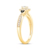 Thumbnail Image 2 of Now + Forever Oval-Cut White Diamond & Black Diamond Engagement Ring 3/8 ct tw 14K Yellow Gold
