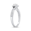 Thumbnail Image 2 of Now + Forever Oval-Cut White Diamond & Black Diamond Engagement Ring 3/8 ct tw 14K White Gold