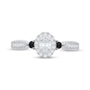 Thumbnail Image 3 of Now + Forever Oval-Cut White Diamond & Black Diamond Engagement Ring 3/8 ct tw 14K White Gold