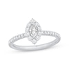 Thumbnail Image 1 of Now + Forever Marquise-Cut Diamond Halo Engagement Ring 1/2 ct tw 14K White Gold