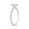 Thumbnail Image 1 of Marquise-Cut Diamond Halo Engagement Ring 1/2 ct tw 14K White Gold